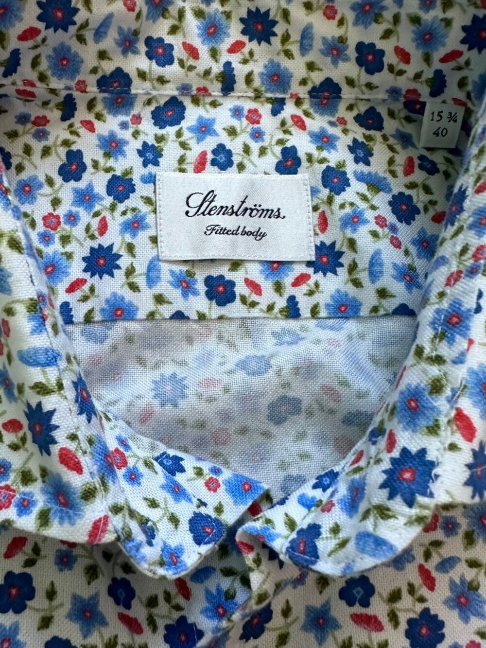 Stenströms Fitted Body Men’s Floral Shirt Size 15¾ / 40